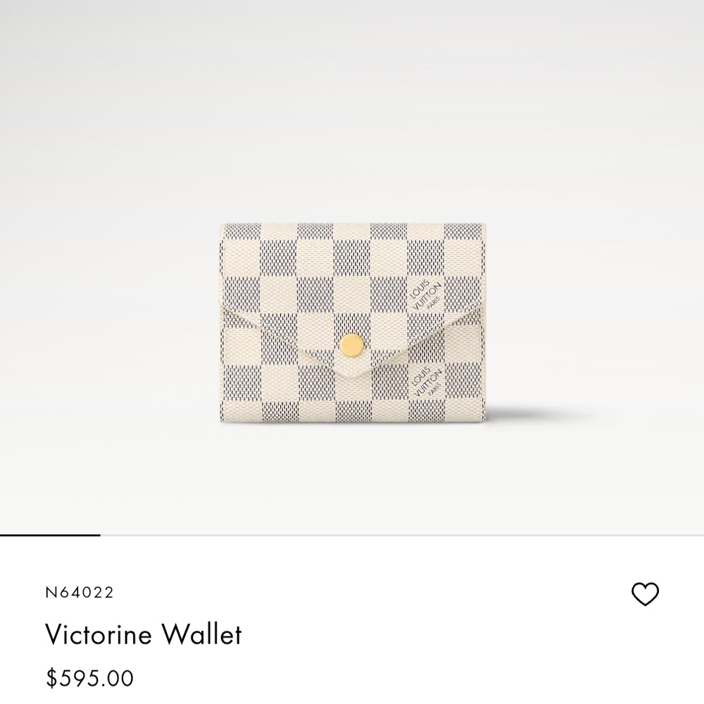 Louis Vuitton Checkered Wallet - Brand New